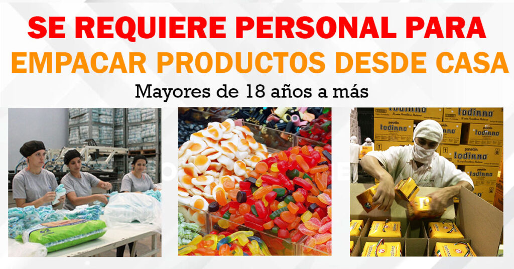 TRABAJA CON ESTABILIDAD EMPAQUETANDO PRODUCTOS A TRAVÉS DE SUS HOGARES